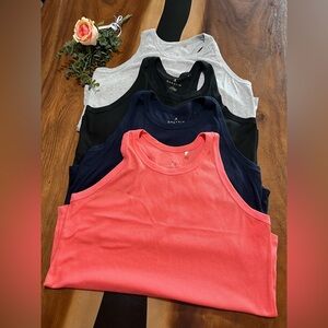 Danskin Women's Tank Top Bundle from Costco - Coral, Navy, Black, Light Gray